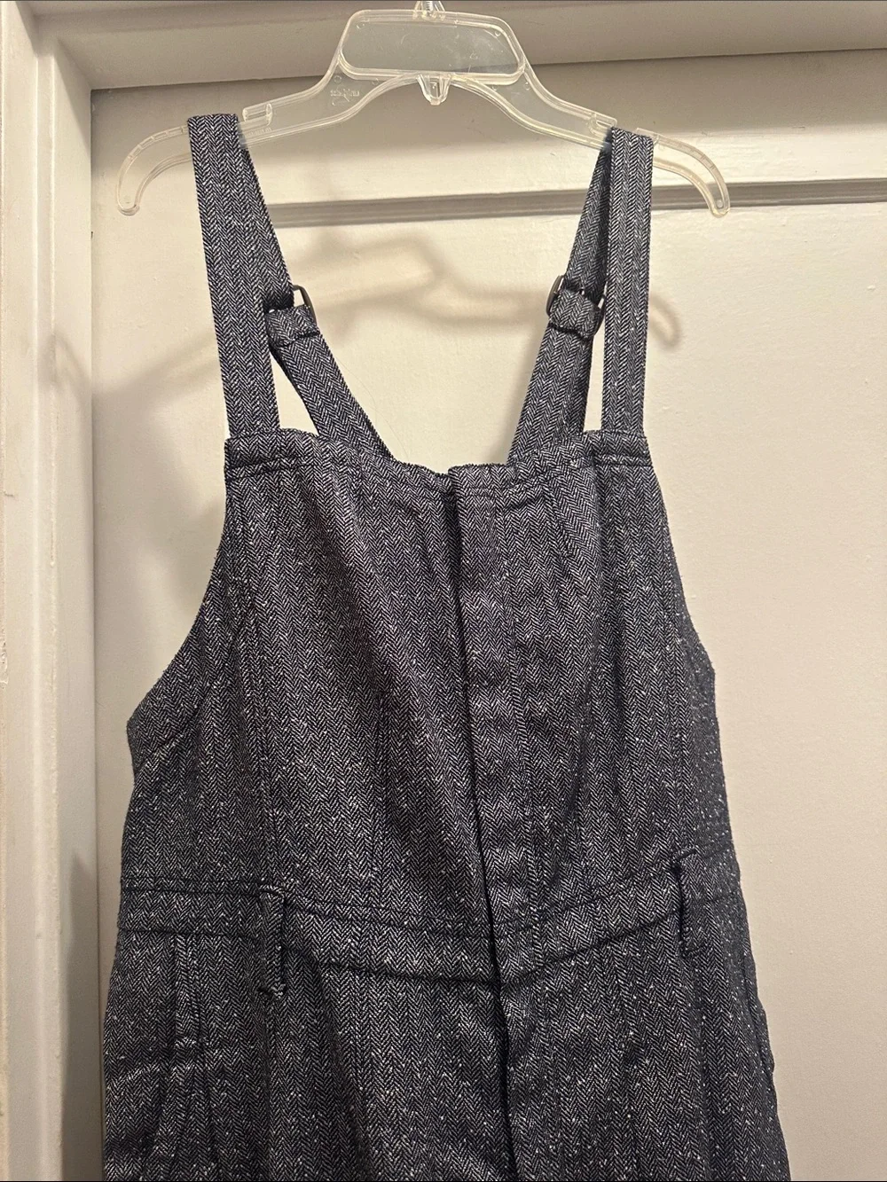 Free People Charcoal Speckled Wide-Leg Jumpsuit - Preloved